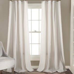 Rosalie 54x84” Lace Trim Drapery Panels New